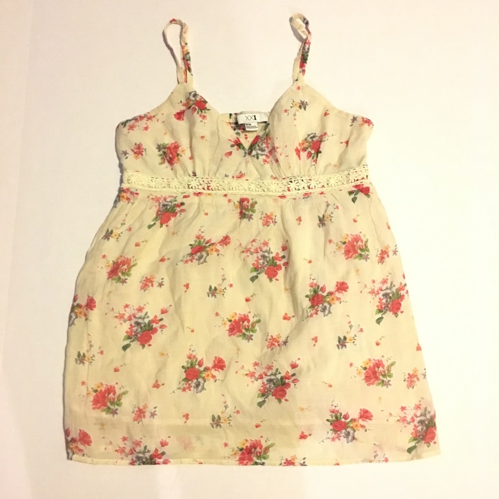 "XXI" cute spaghetti strap